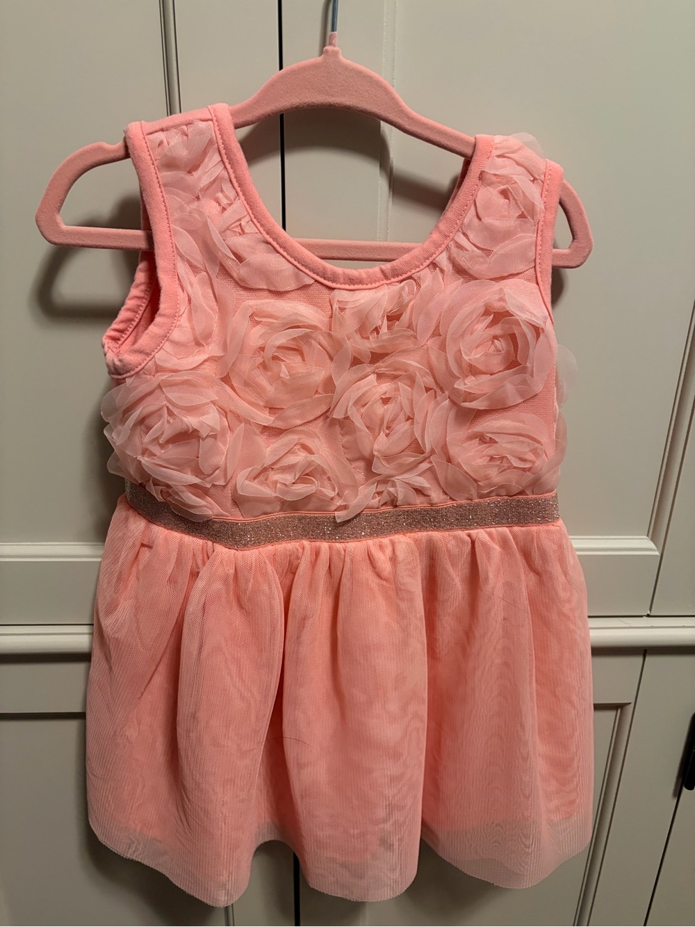 The Children's Place Peach Rosette Tulle Dress